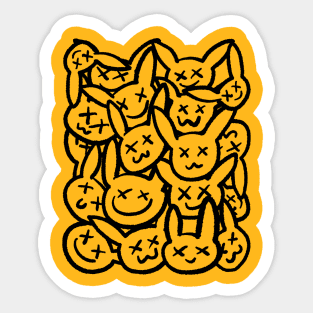 Pop Punk Smiley Face Sticker